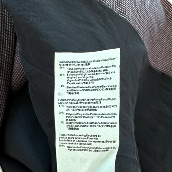 Hugo Boss Jokile Grenadine Fantasy Microcheck Collarless Blazer Jacket NWT New 0 - Picture 8 of 8